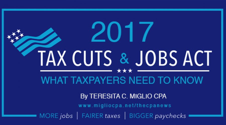 TAX CUTS AND JOBS ACT 2017-WHAT TAXPAYERS NEED TO KNOW